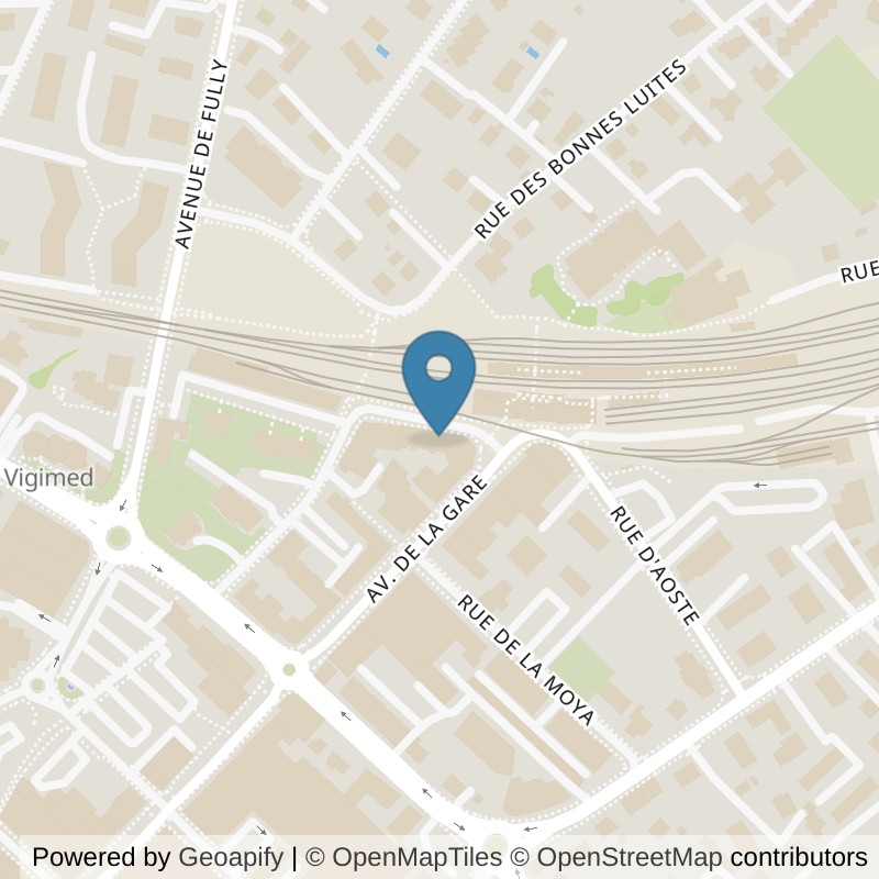 Map: location of Analytical Fight Lab in Martigny