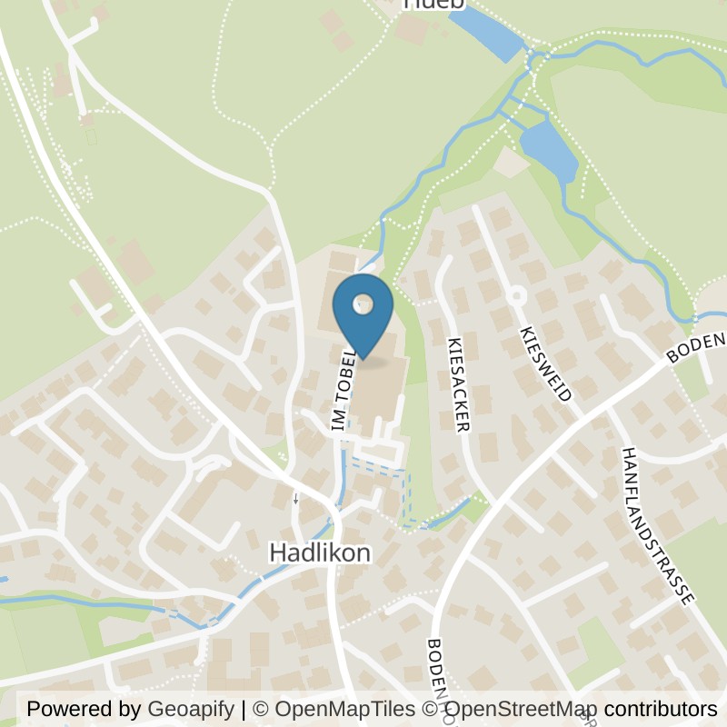 Map: location of Antara Training in Hinwil