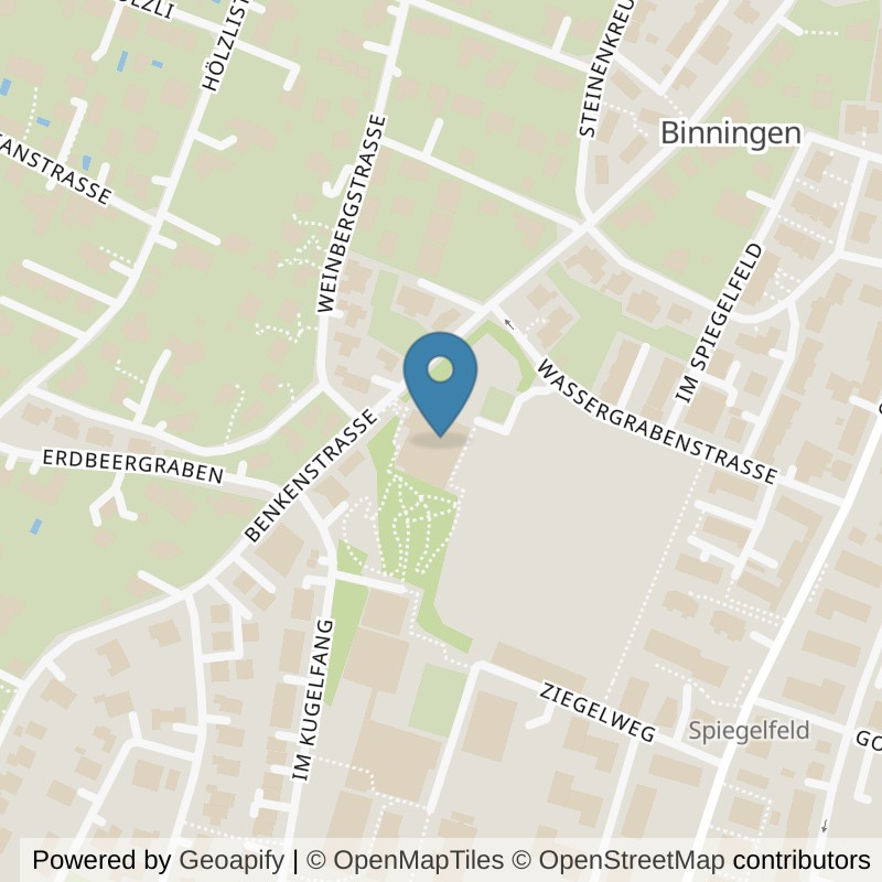 Map: location of aqua nova fit in Binningen
