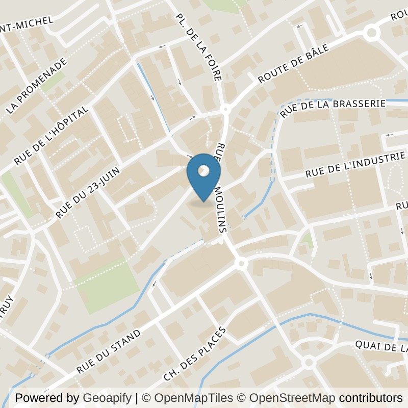 Map: location of Aristote Concept Delémont in Delémont