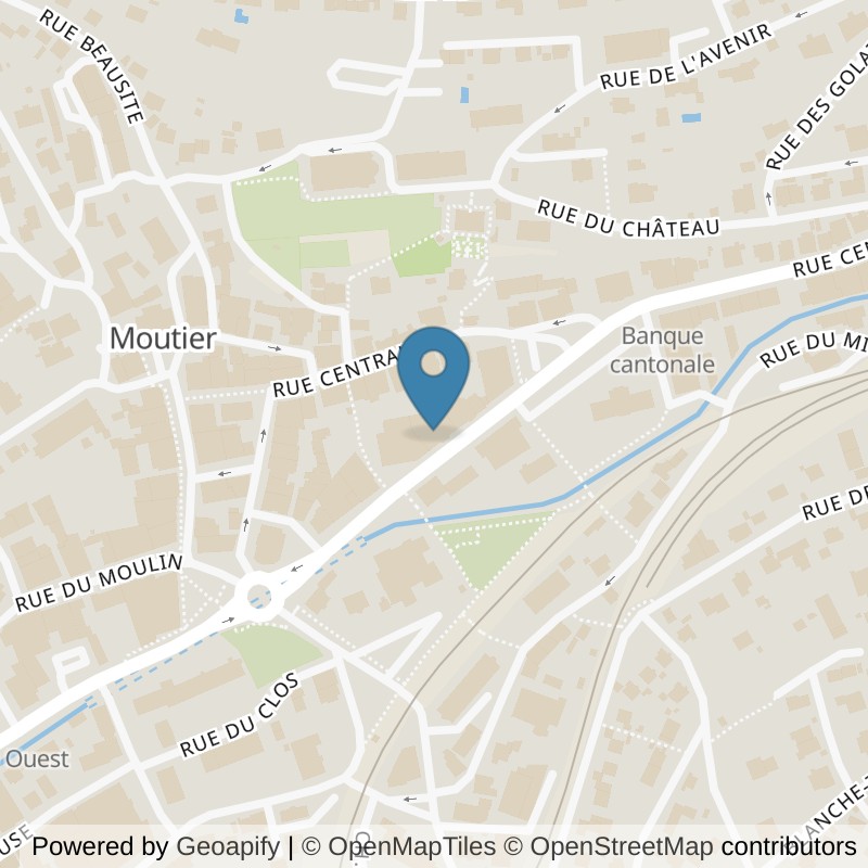 Map: location of Aristote Concept Moutier in Moutier