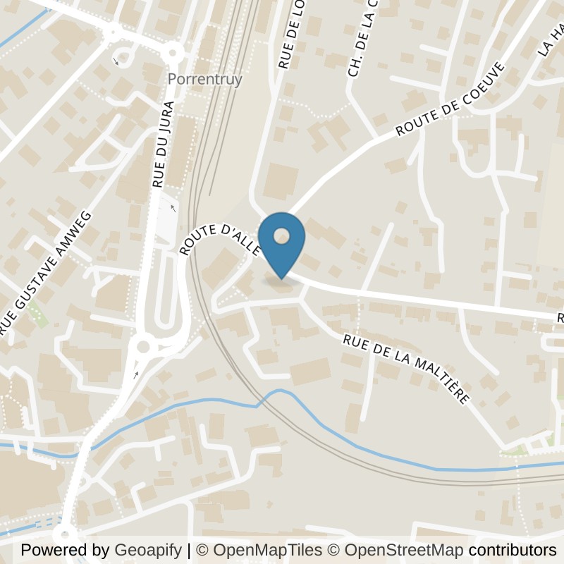 Map: location of Aristote Concept Porrentruy in Porrentruy