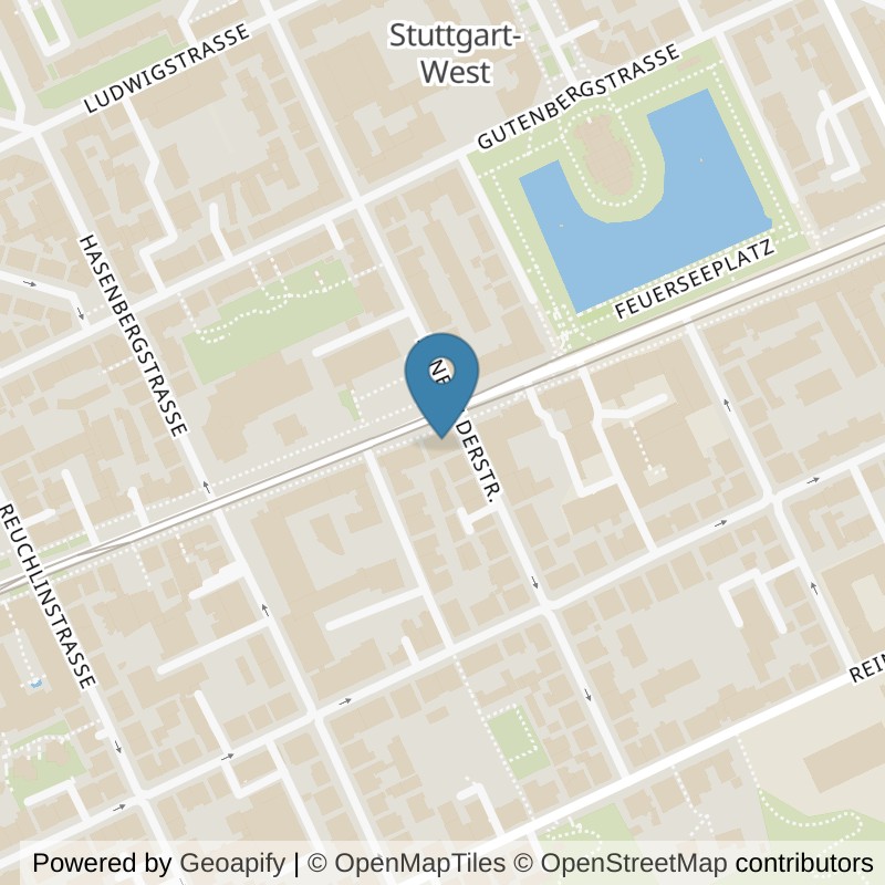 Map: location of AURUM Stuttgart in Stuttgart