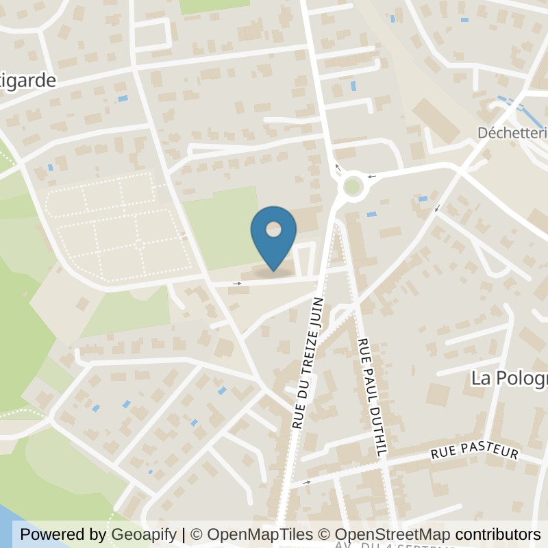 Map: location of Basic-Fit Aire Sur L’Adour Rue du Treize Juin 37 in Aire Sur L’Adour