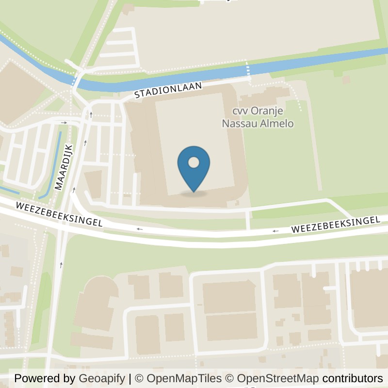 Map: location of Basic-Fit Almelo Stadionlaan 24/7 in Almelo