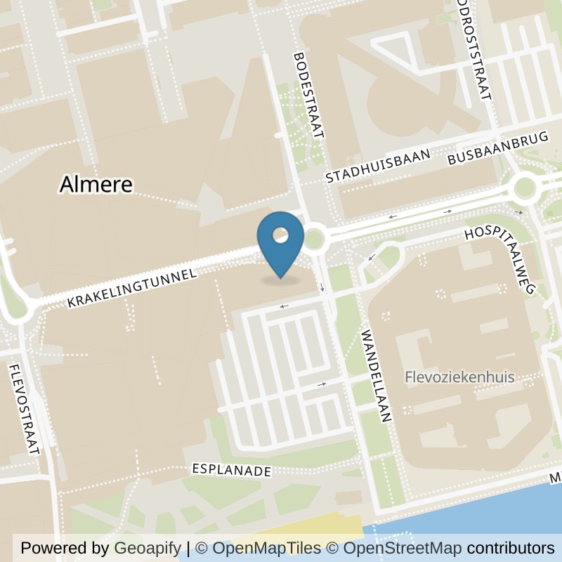 Map: location of Basic-Fit Almere Donjon 24/7 in Almere
