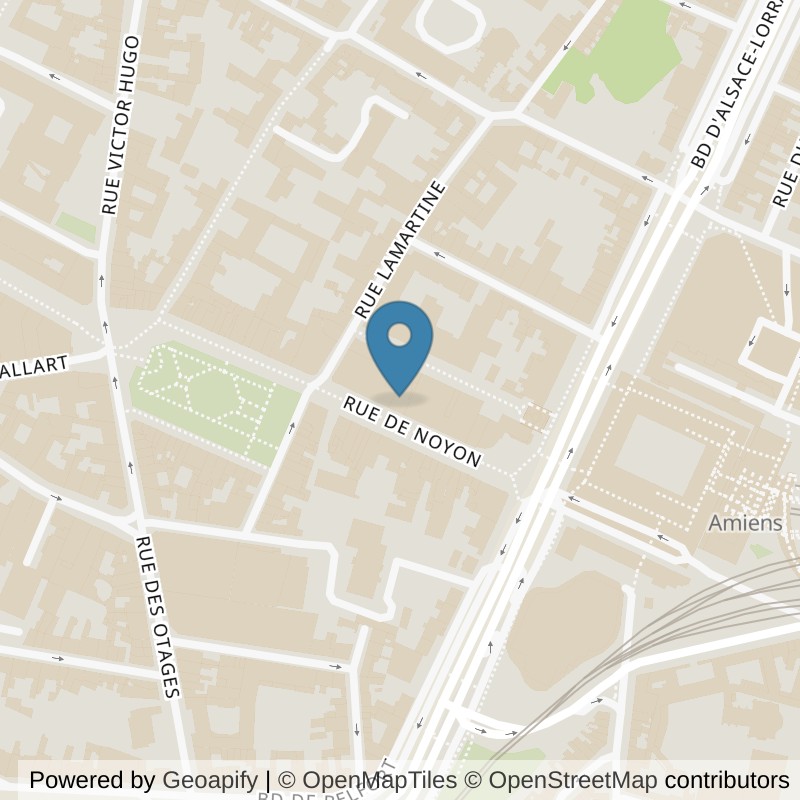 Map: location of Basic-Fit Amiens Rue de noyon in Amiens