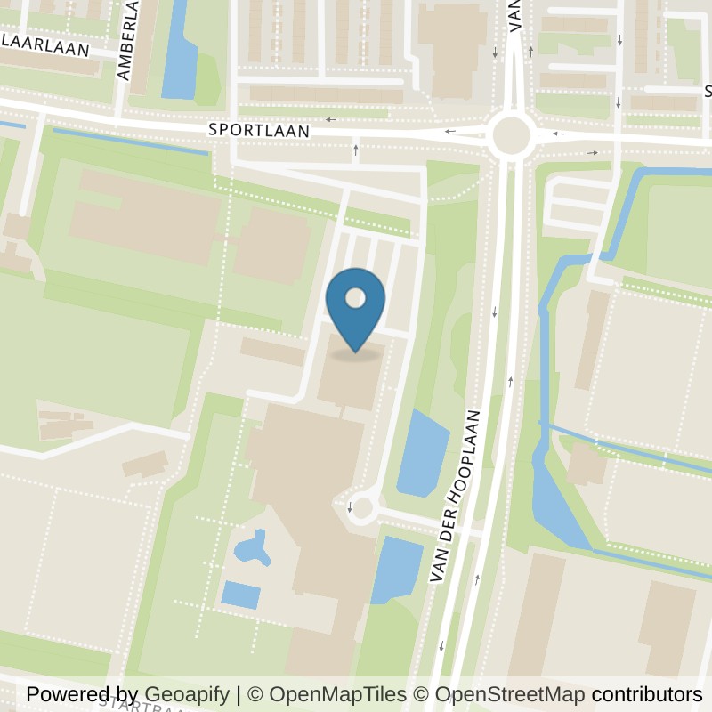 Map: location of Basic-Fit Amstelveen Van Der Hooplaan 24/7 in Amstelveen