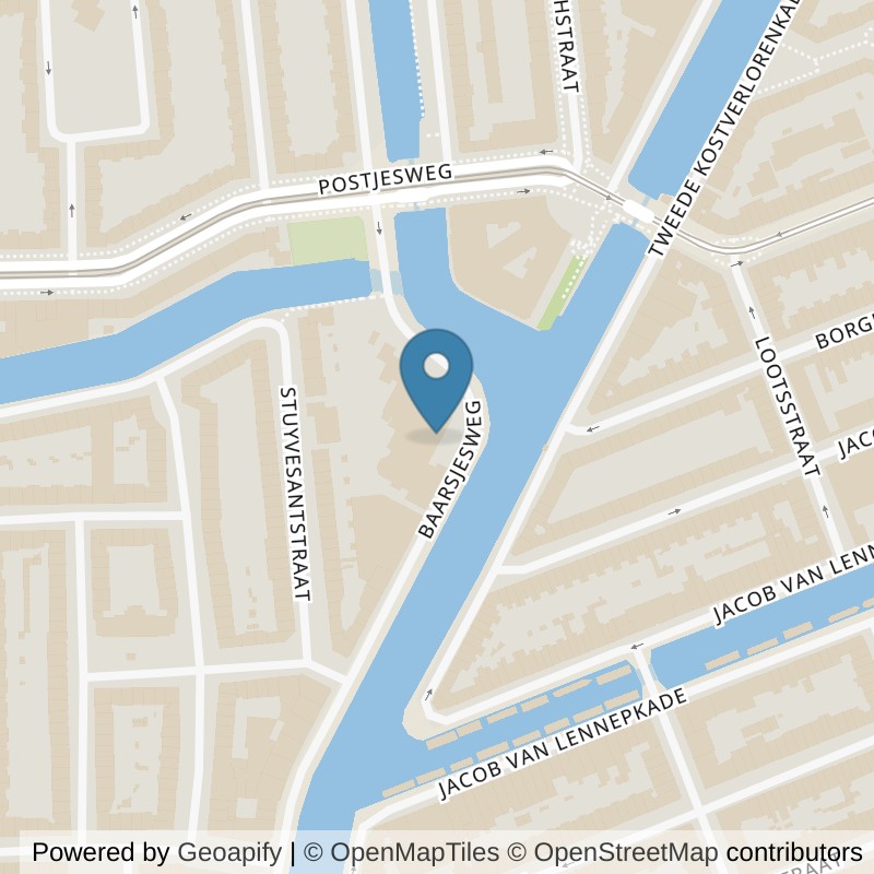 Map: location of Basic-Fit Amsterdam Baarsjesweg 24/7 in Amsterdam