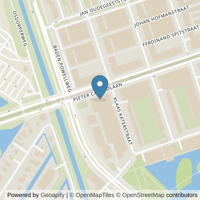 Map: location of Basic-Fit Amsterdam Osdorp Pieter Calandlaan 24/7 in Amsterdam