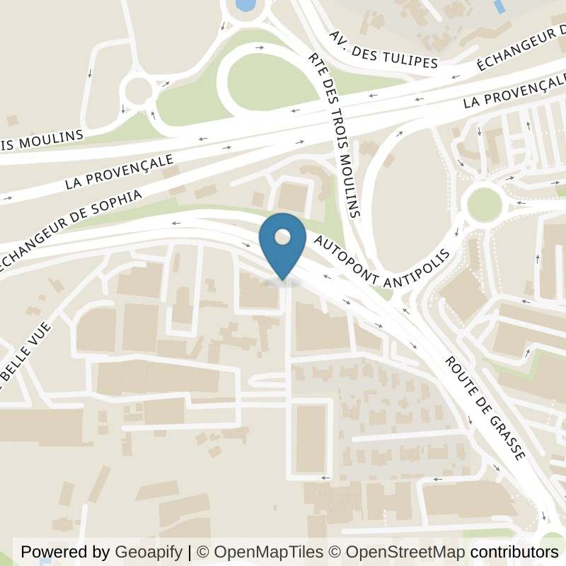 Map: location of Basic-Fit Antibes Allée des Terriers 24/7 in Antibes