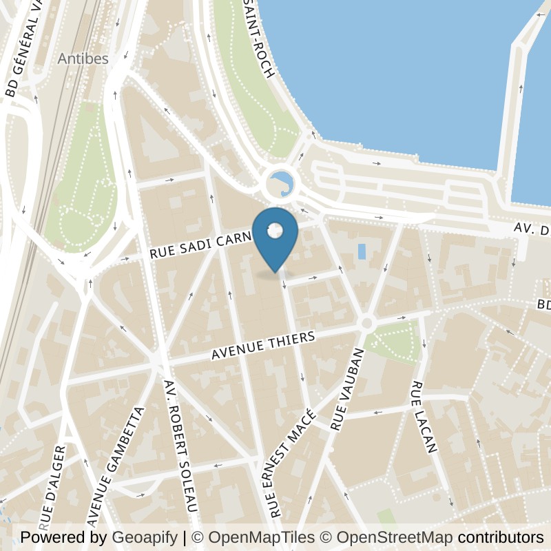 Map: location of Basic-Fit Antibes Avenue Mirabeau 15 in Antibes