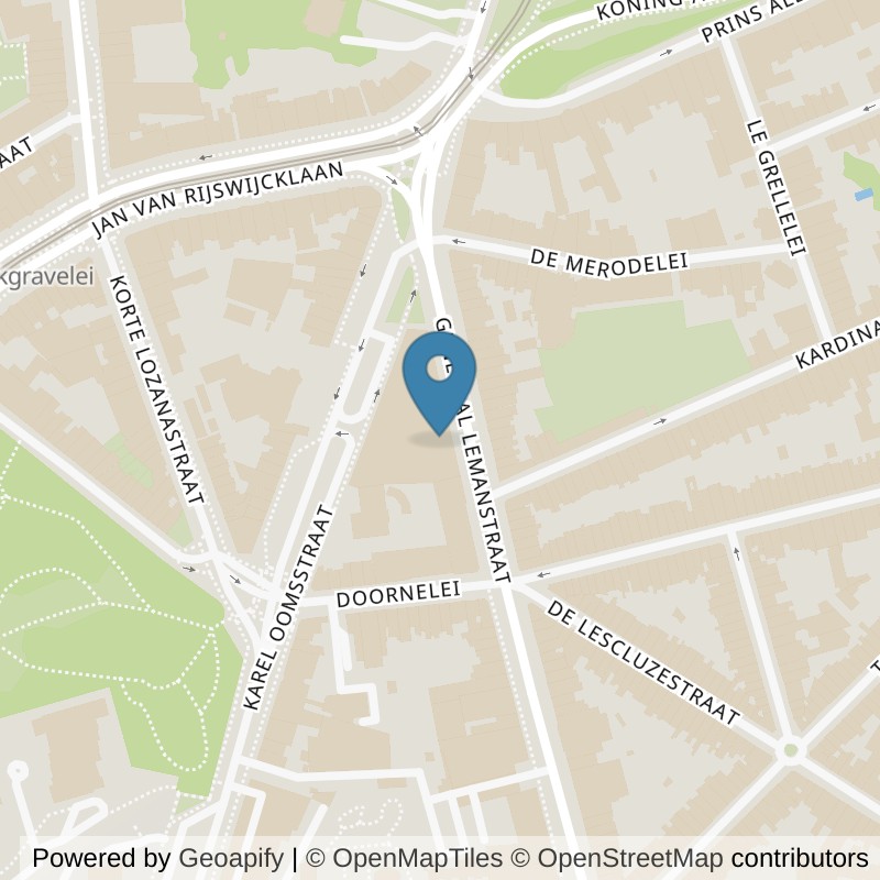 Map: location of Basic-Fit Antwerpen Berchem Generaal Lemanstraat in Antwerpen