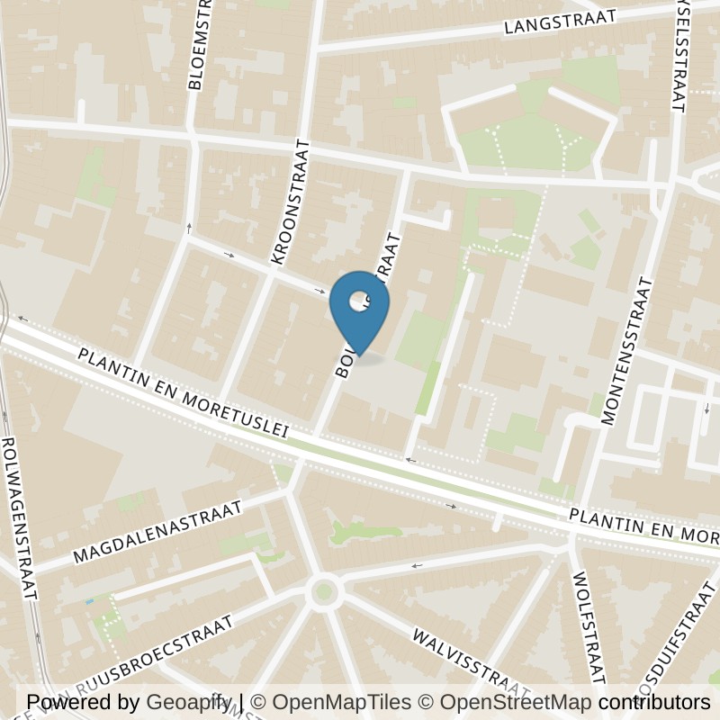 Map: location of Basic-Fit Antwerpen Borgerhout Bouwensstraat in Borgerhout