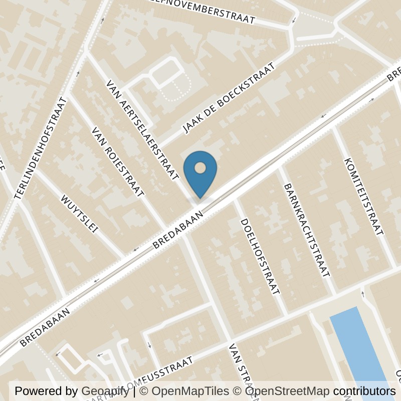 Map: location of Basic-Fit Antwerpen Merksem Bredabaan in Merksem