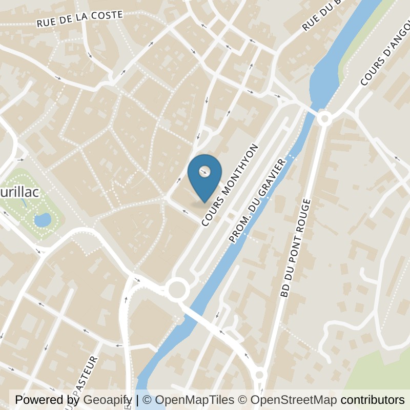 Map: location of Basic-Fit Aurillac Rue des Frères Charmes in Aurillac