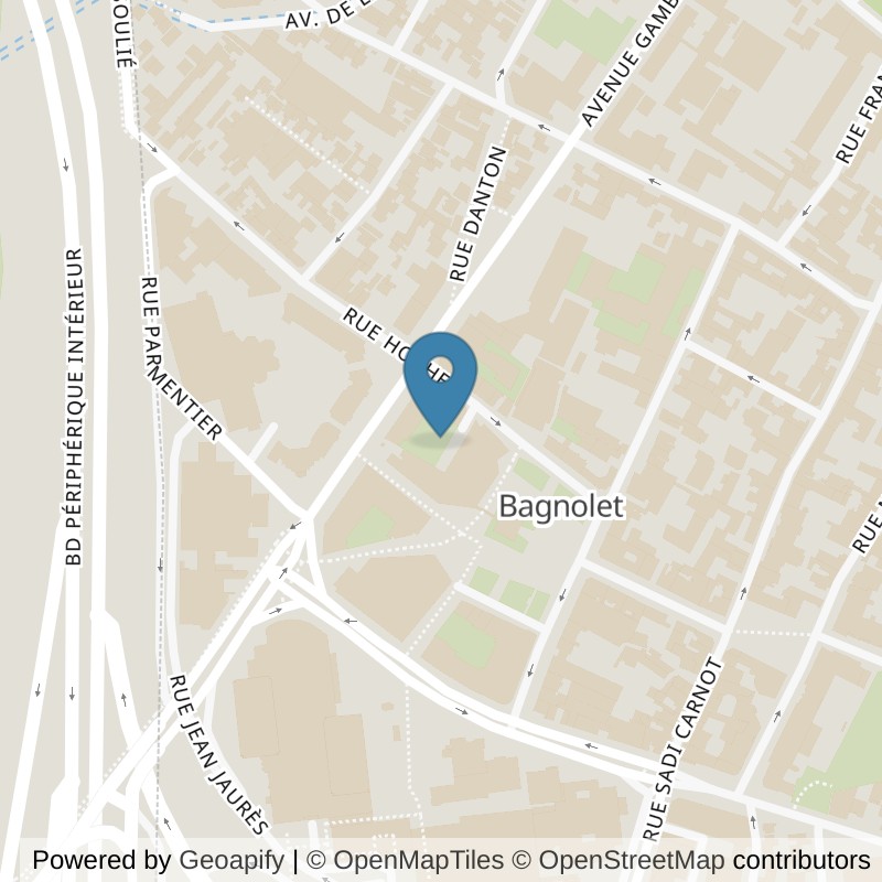 Map: location of Basic-Fit Bagnolet Rue Benoît Hurre 47 in Bagnolet