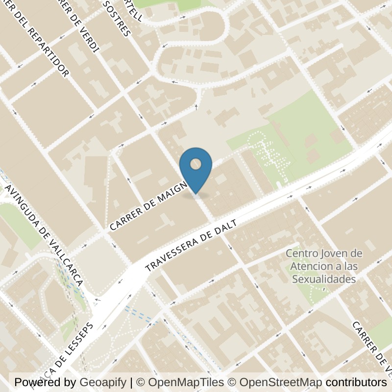 Map: location of Basic-Fit C Verdi, 200 Barcelona in Barcelona