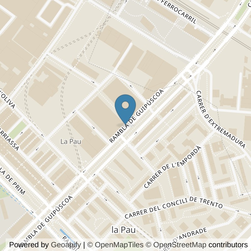 Map: location of Basic-Fit Carrer de Guipúscoa 183 24/7 Barcelona in Barcelona