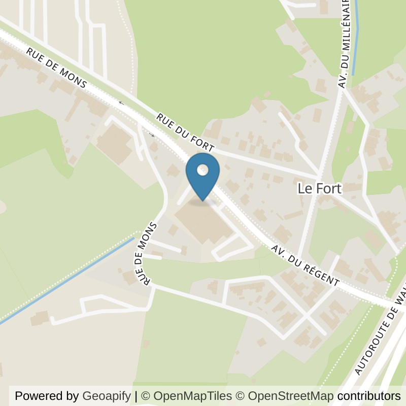 Map: location of Basic-Fit Mons Ghlin Avenue du Regent 24/7 in Bergen