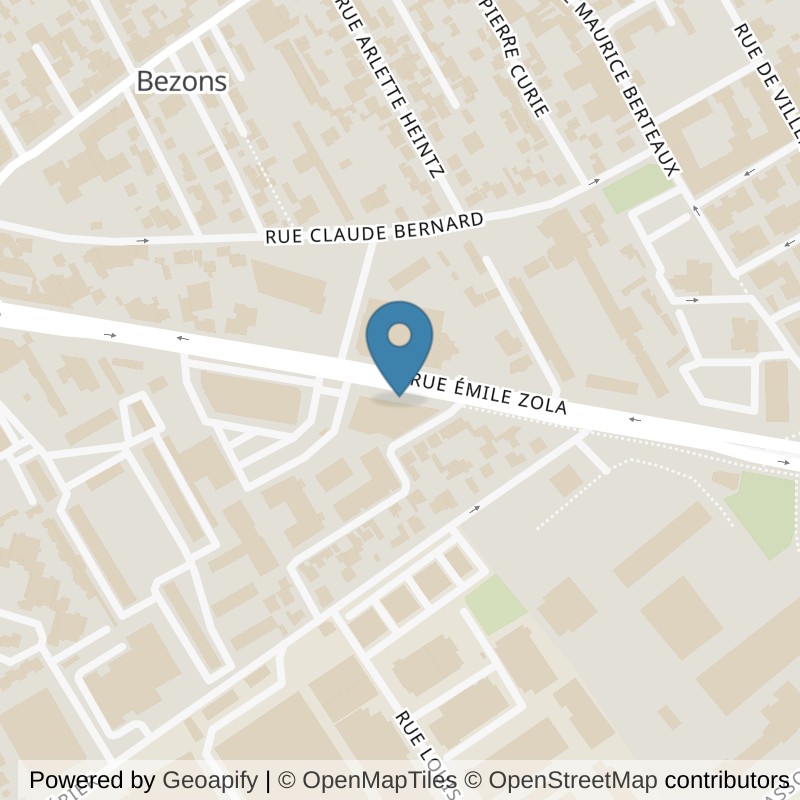 Map: location of Basic-Fit Bezons Rue Émile Zola in Bezons