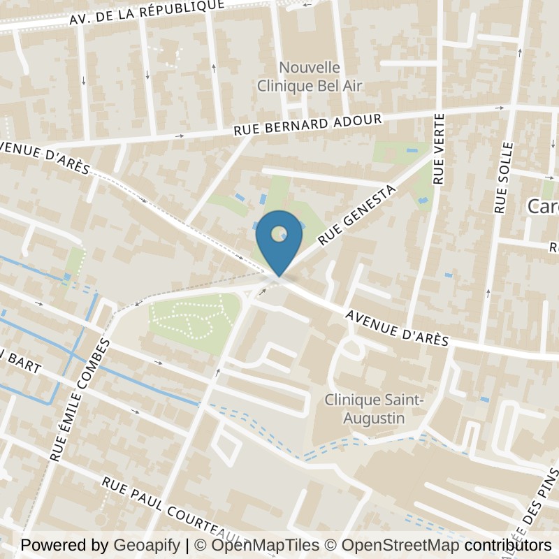 Map: location of Basic-Fit Bordeaux Avenue d'Arès in Bordeaux