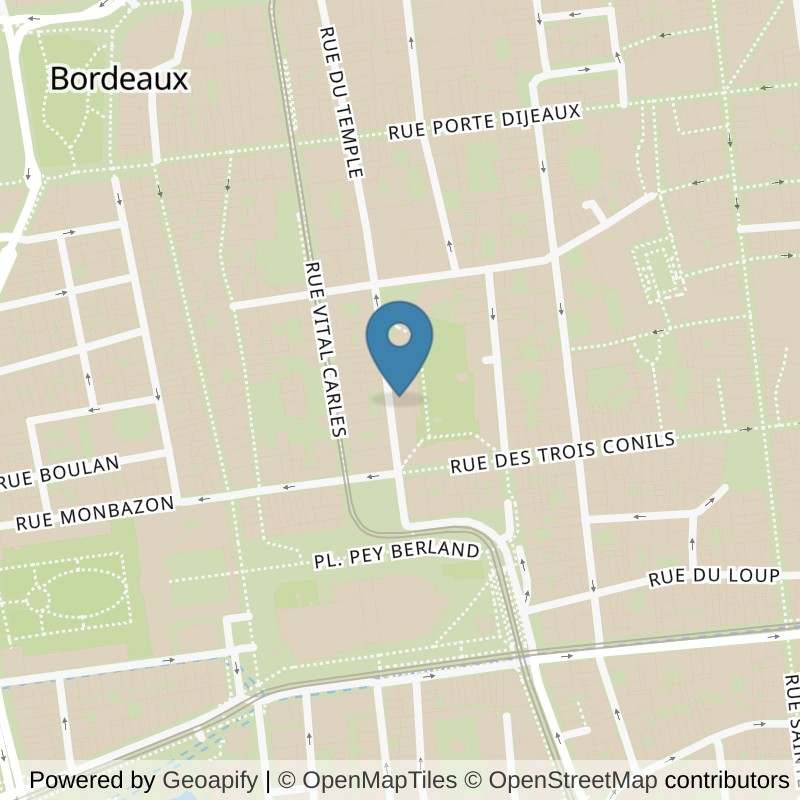 Map: location of Basic-Fit Bordeaux Rue Beaubadat in Bordeaux