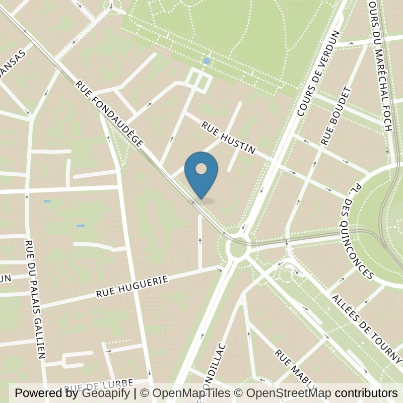 Map: location of Basic-Fit Bordeaux Rue Fondaudège in Bordeaux