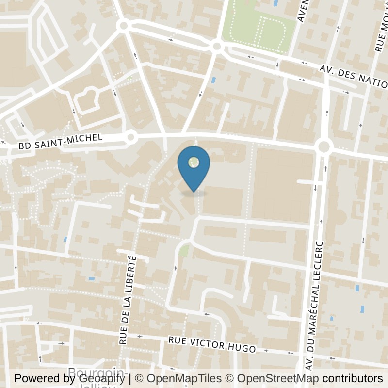 Map: location of Basic-Fit Bourgoin-Jallieu Place de la Folatière 24/7 in Bourgoin-Jallieu
