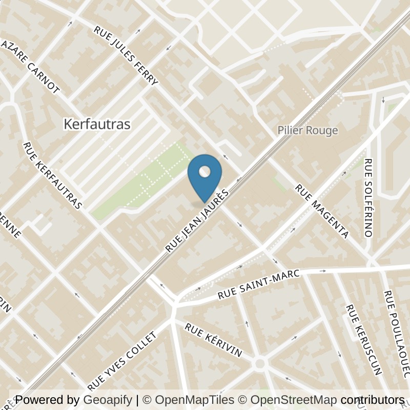 Map: location of Basic-Fit Brest Rue Jean Jaurès in Brest