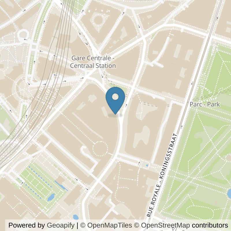Map: location of Basic-Fit Brussels Gare Centrale 24/7 in Brussel