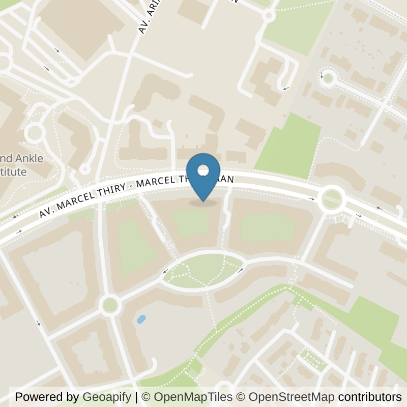 Map: location of Basic-Fit Brussels Woluwe-Saint-Lambert Marcel Thiry in Woluwe