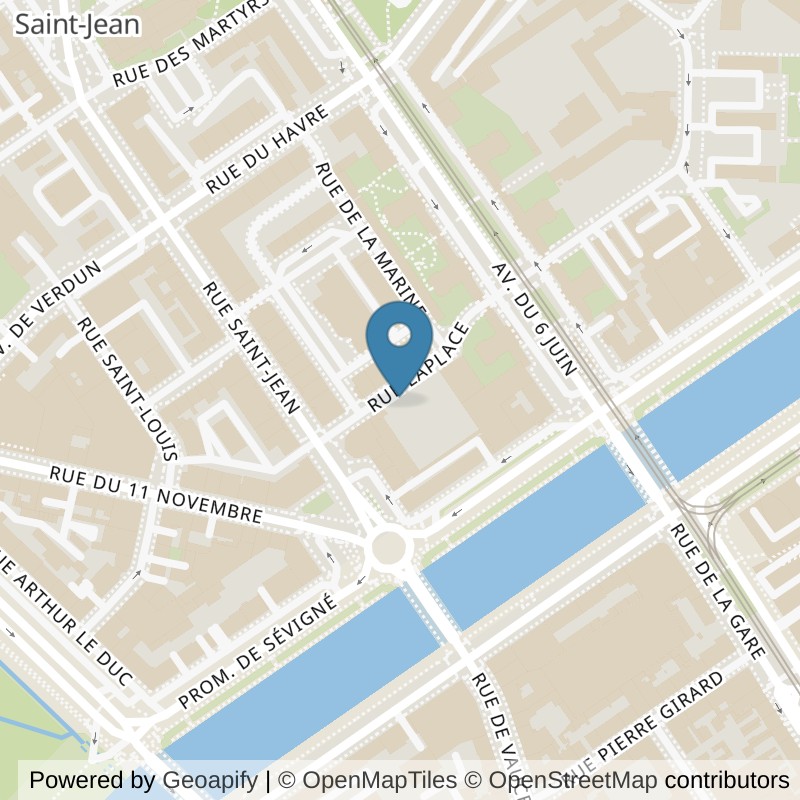 Map: location of Basic-Fit Caen Place du 36ème Régiment d’Infanterie in Caen