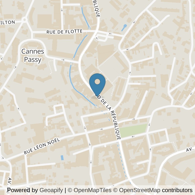 Map: location of Basic-Fit Cannes Boulevard de la République 24/7 in Cannes