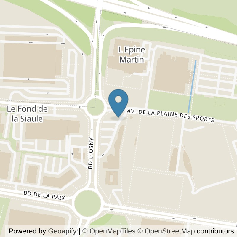 Map: location of Basic-Fit Cergy Avenue de la plaine des Sports in Cergy
