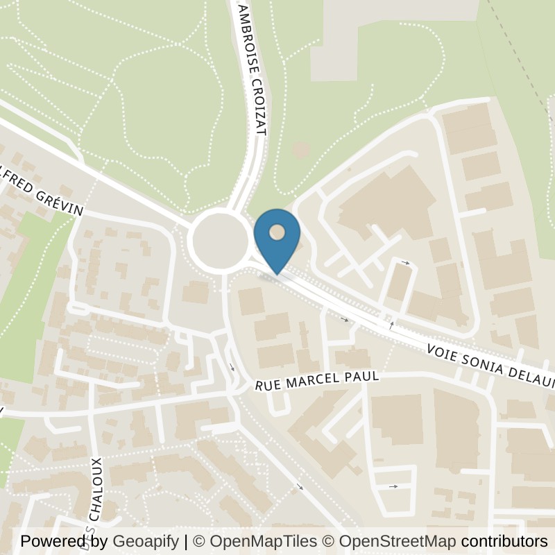 Map: location of Basic-Fit Champigny-Sur-Marne Voie Sonia Delaunay 24/7 in Champigny-sur-Marne