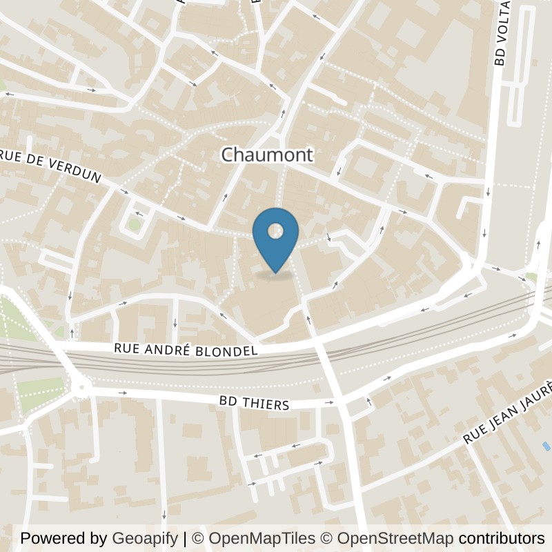 Map: location of Basic-Fit Chaumont 18/22 Rue George Clémenceau 18/22 in Chaumont