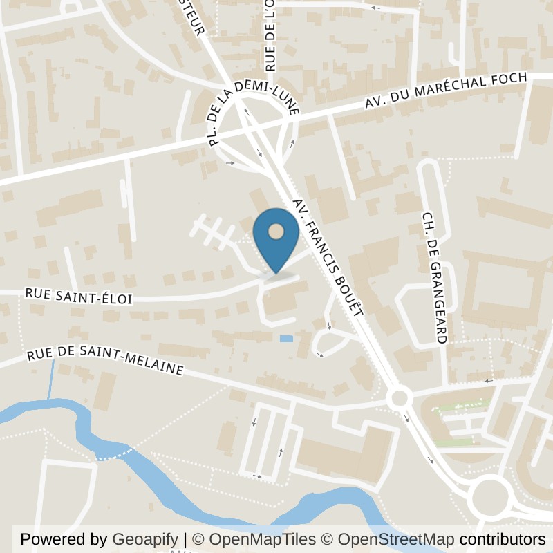 Map: location of Basic-Fit Cholet Rue Saint-Eloi 24/7 in Cholet