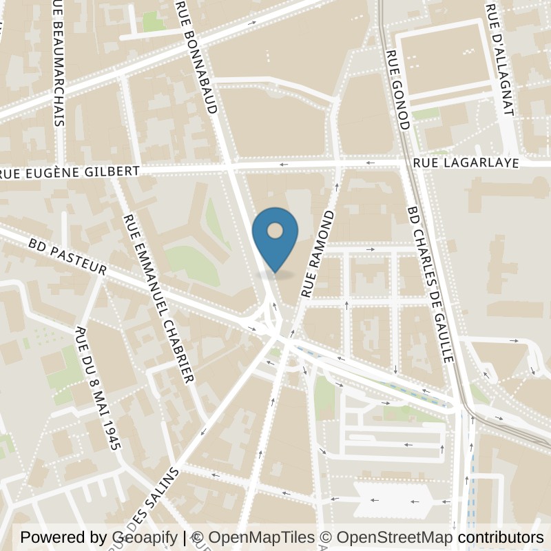 Map: location of Basic-Fit Clermont-Ferrand Rue Bonnabaud in Clermont Ferrand