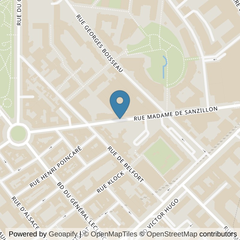 Map: location of Basic-Fit Clichy-la-Garenne 31bis Rue Madame de Sanzillon in Clichy-la-Garenne