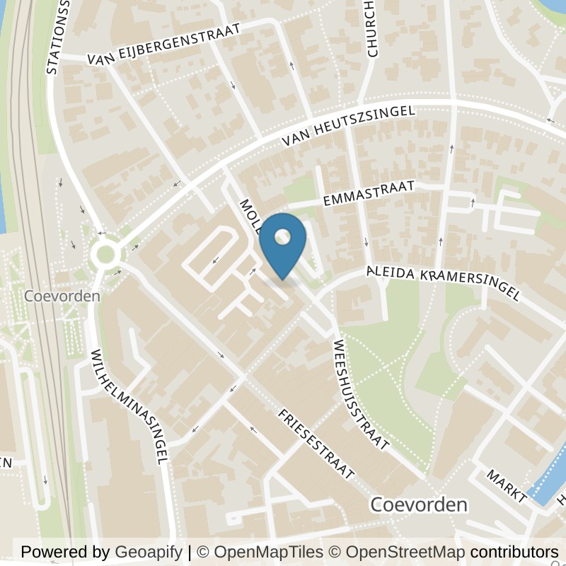 Map: location of Basic-Fit Coevorden Friesestraat 24/7 in Coevorden