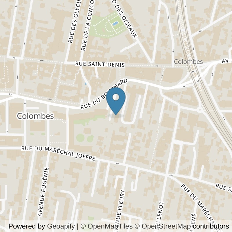 Map: location of Basic-Fit Colombes Rue du Bournard in Colombes