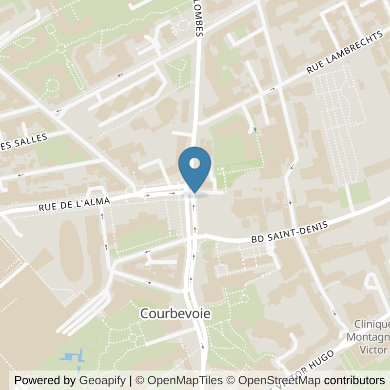Map: location of Basic-Fit Courbevoie Place des Corolles - La Defense in Courbevoie