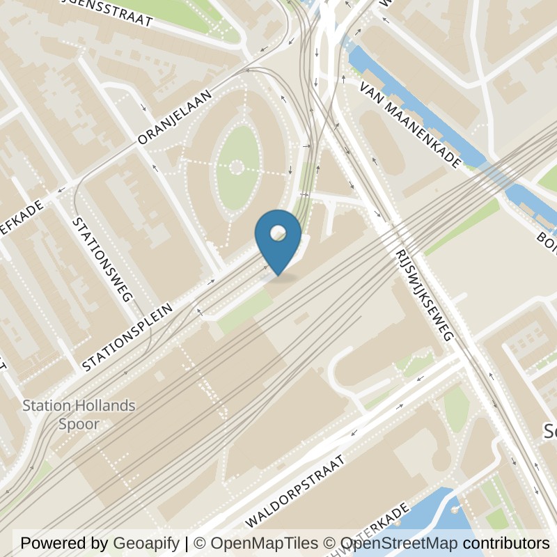 Map: location of Basic-Fit Den Haag Stationsplein-Hofwijckstraat 24/7 in Den Haag