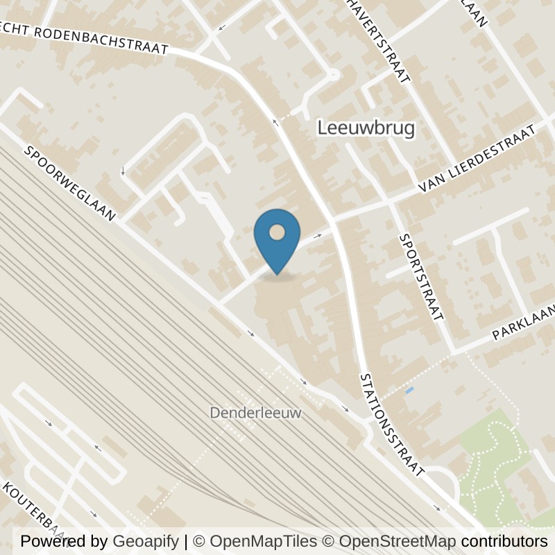 Map: location of Basic-Fit Denderleeuw Spoorweglaan in Denderleeuw