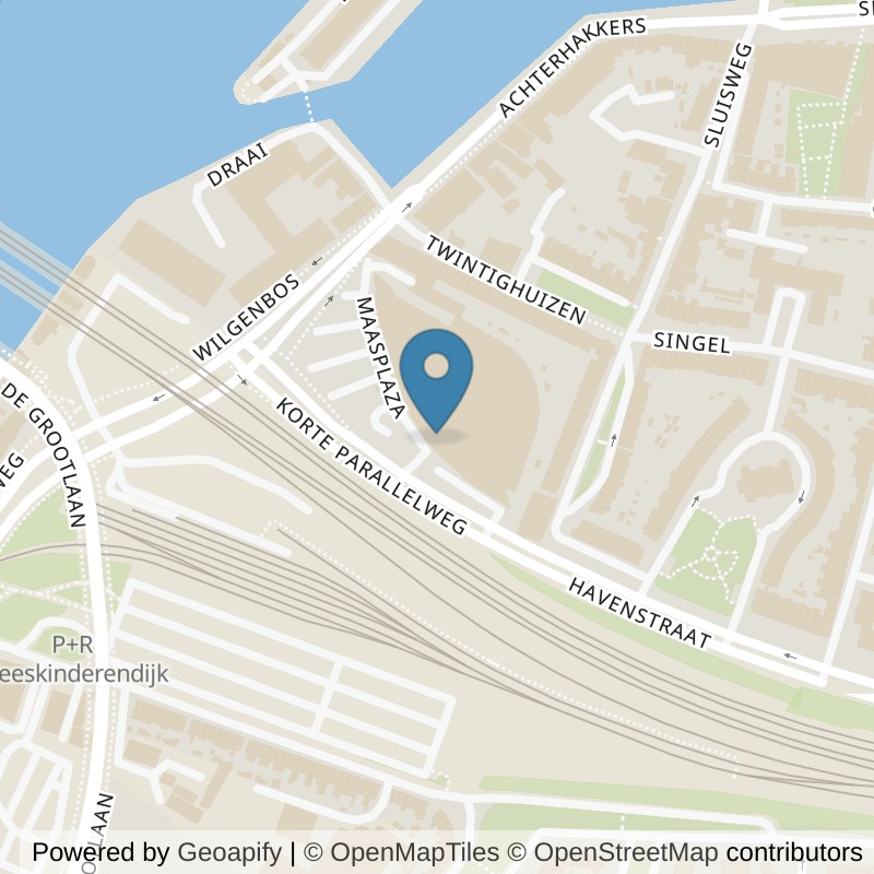 Map: location of Basic-Fit Dordrecht Korte Parallelweg 24/7 in Dordrecht