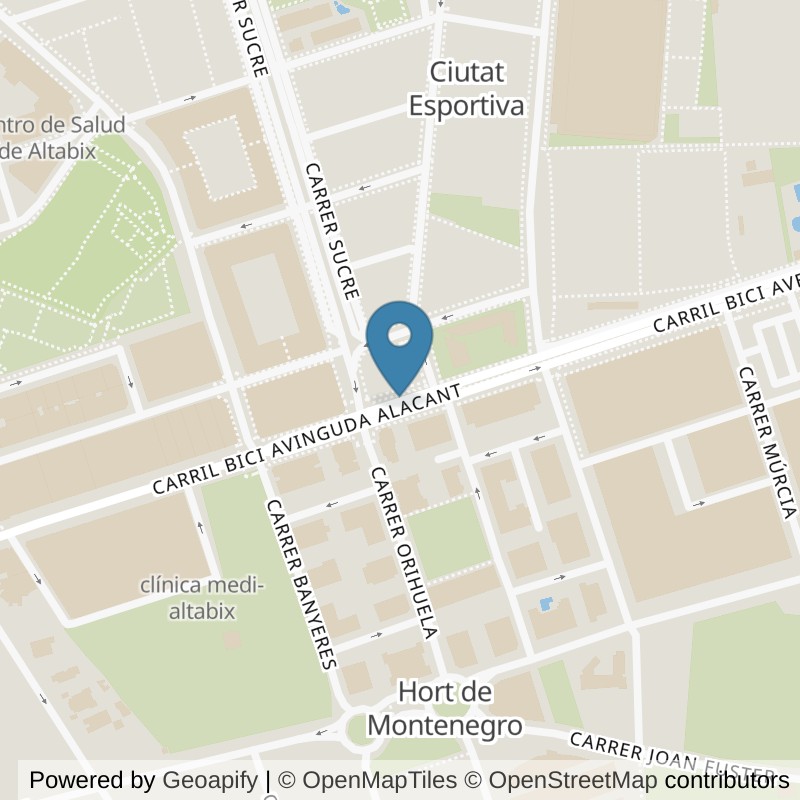 Map: location of Basic-Fit Avinguda d'Alacant 132 Elche in Elche