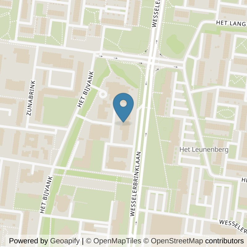 Map: location of Basic-Fit Enschede Wesselerbrinklaan 24/7 in Enschede