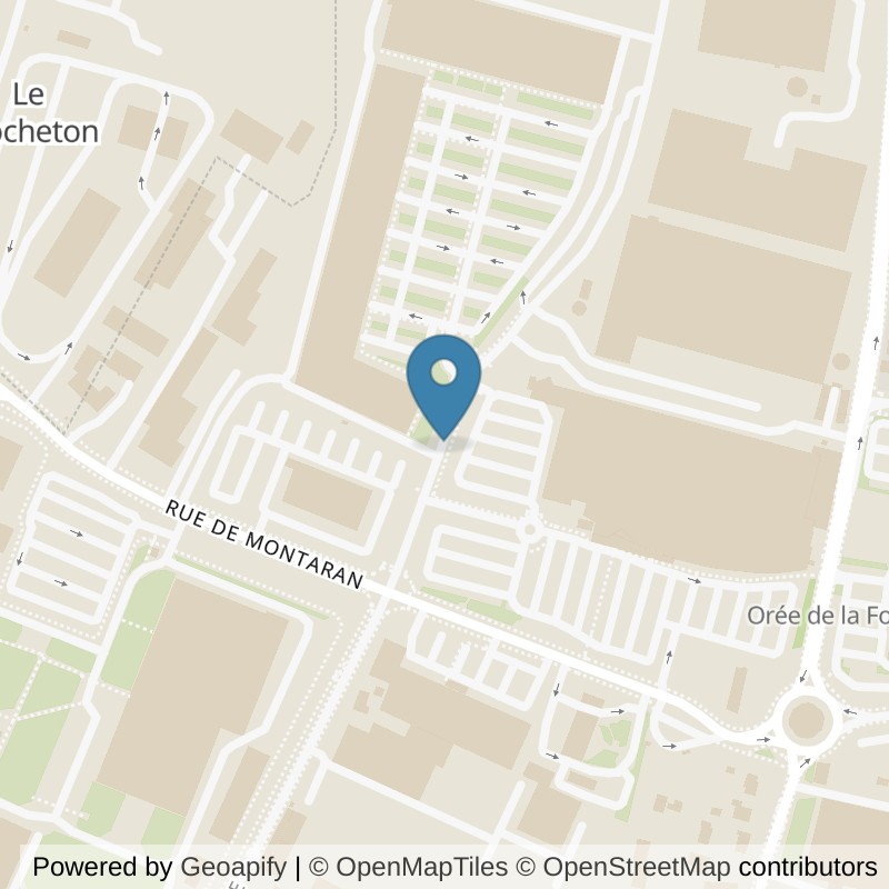 Map: location of Basic-Fit Fleury-les-Aubrais Rue Frederic et Irene Joliot Curie 24/7 in Fleury-les-Aubrais