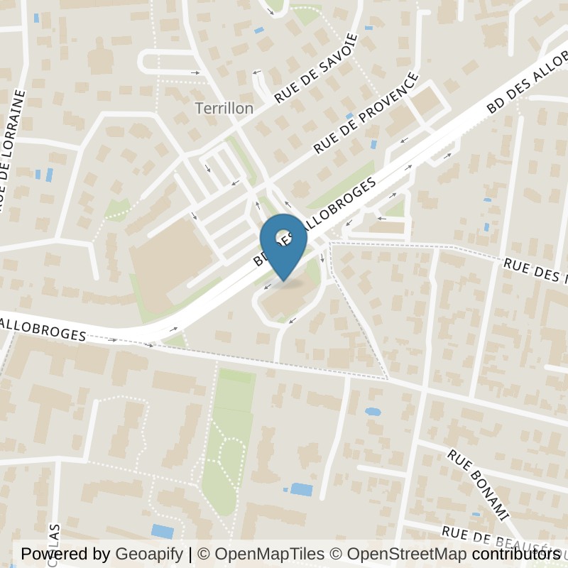 Map: location of Basic-Fit Fontaine-lès-Dijon Rue des Arvernes 24/7 in Fontaine-lès-Dijon